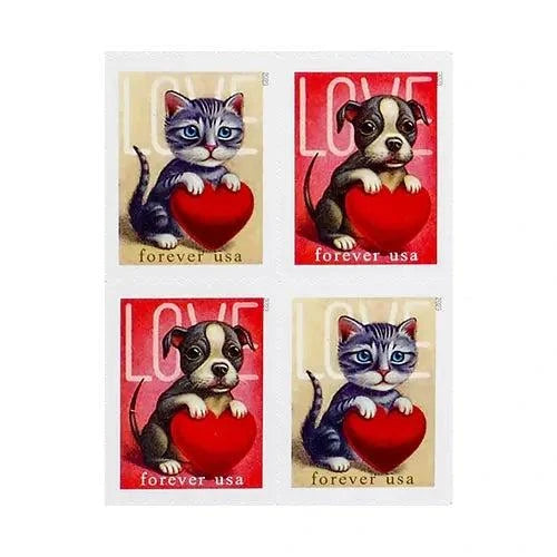 2023 US Cat and Dog Love Stamps Sheets of 20