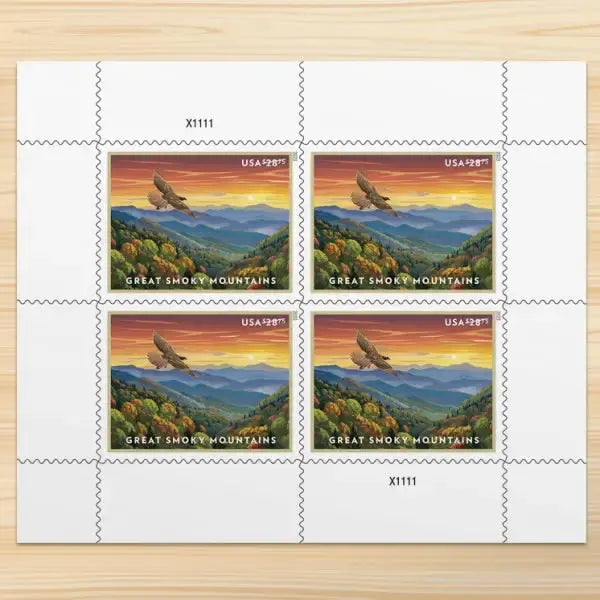 2023  US  Great  Smoky  Mountains  Stamps Sheets of 4