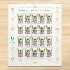 2023  us  lunar  new  year  year  of  the  rabbit  stamps Sheets of 20