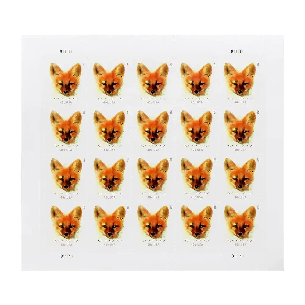 2023 US Red Fox Forever Stamp Sheets of 20