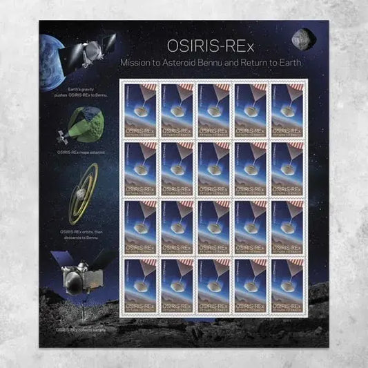 2023 US OSIRIS REx-Mission to Asteroid Bennu Stamp Sheets of 20