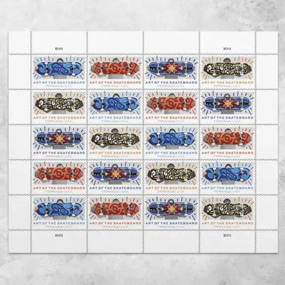 2023  US  Art  of  the  Skateboard  Stamps Sheets of 20