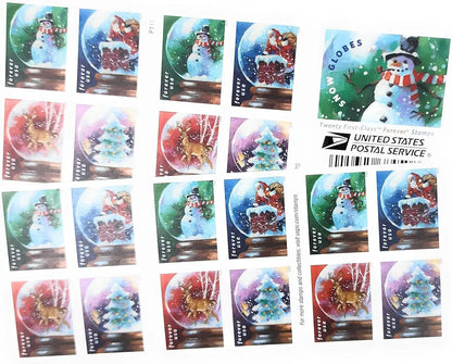 2023 US Snow Globes Stamp Sheets of 20