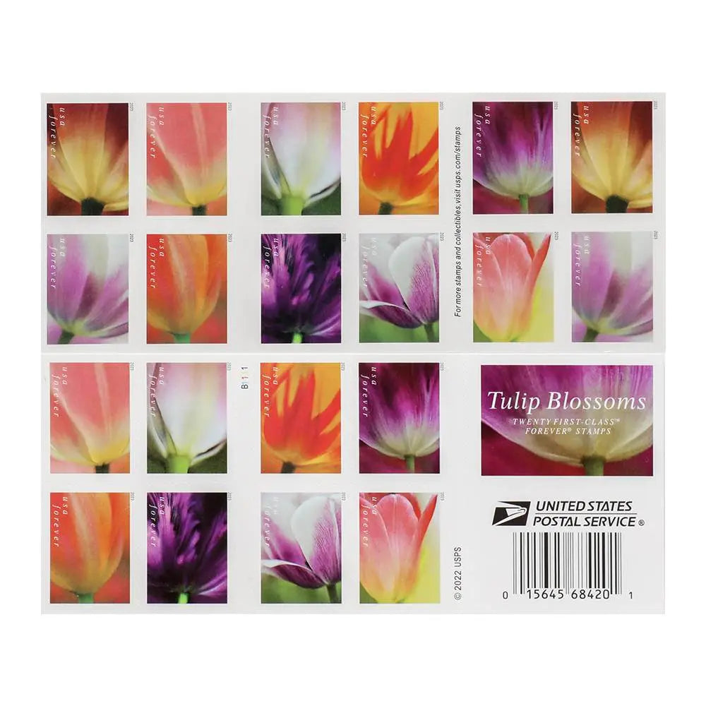 2023 US Tulip Blossoms Forever Stamp Sheets of 20