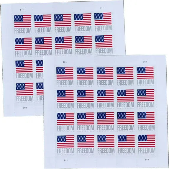 2023 us freedom flag forever postage stamp Sheets of 20