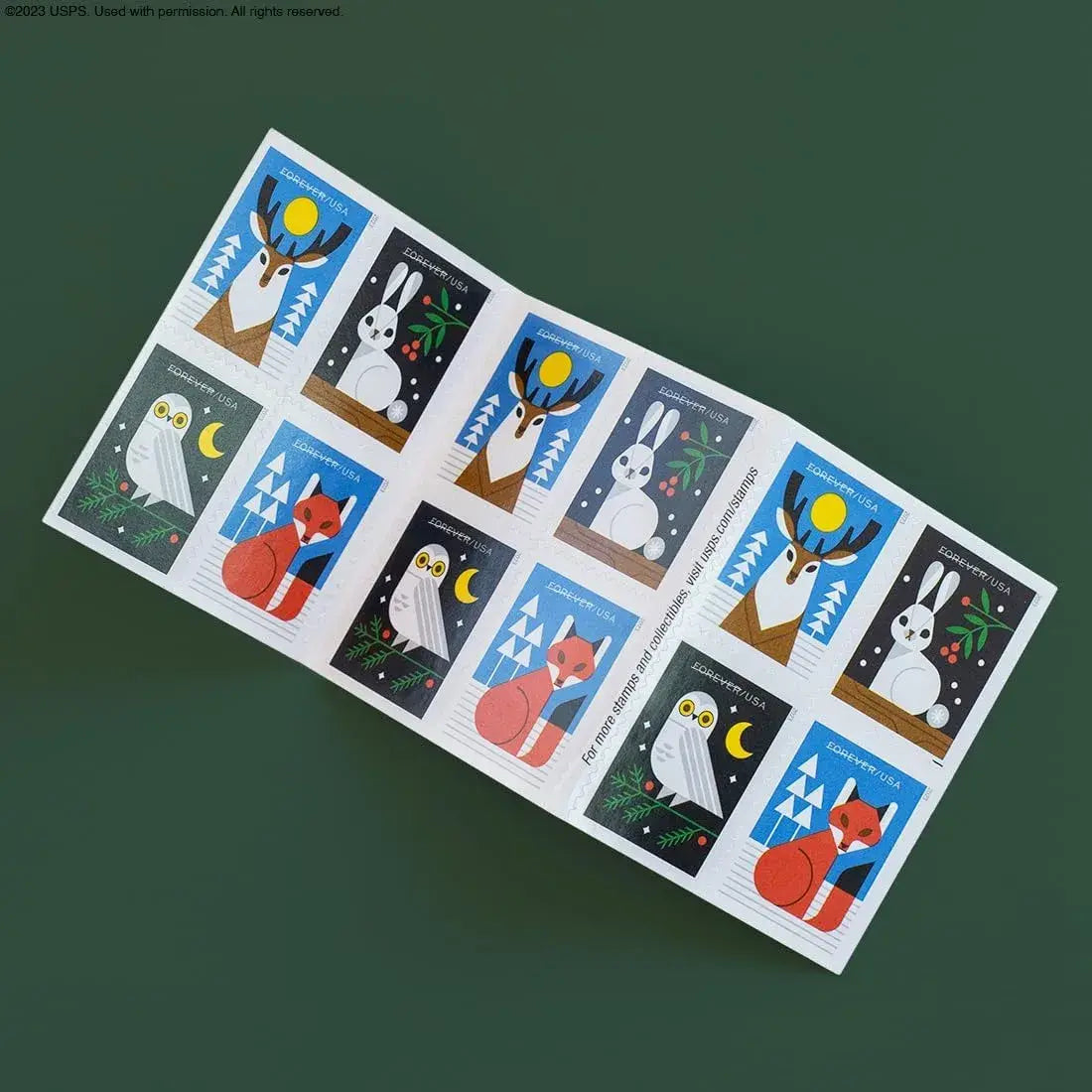 2023 US Winter Woodland Animals Forever Stamp Sheets of 20