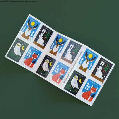 2023 US Winter Woodland Animals Forever Stamp Sheets of 20