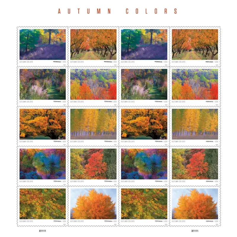 2024 US Autumn Colors Forever Stamps Sheets of 20