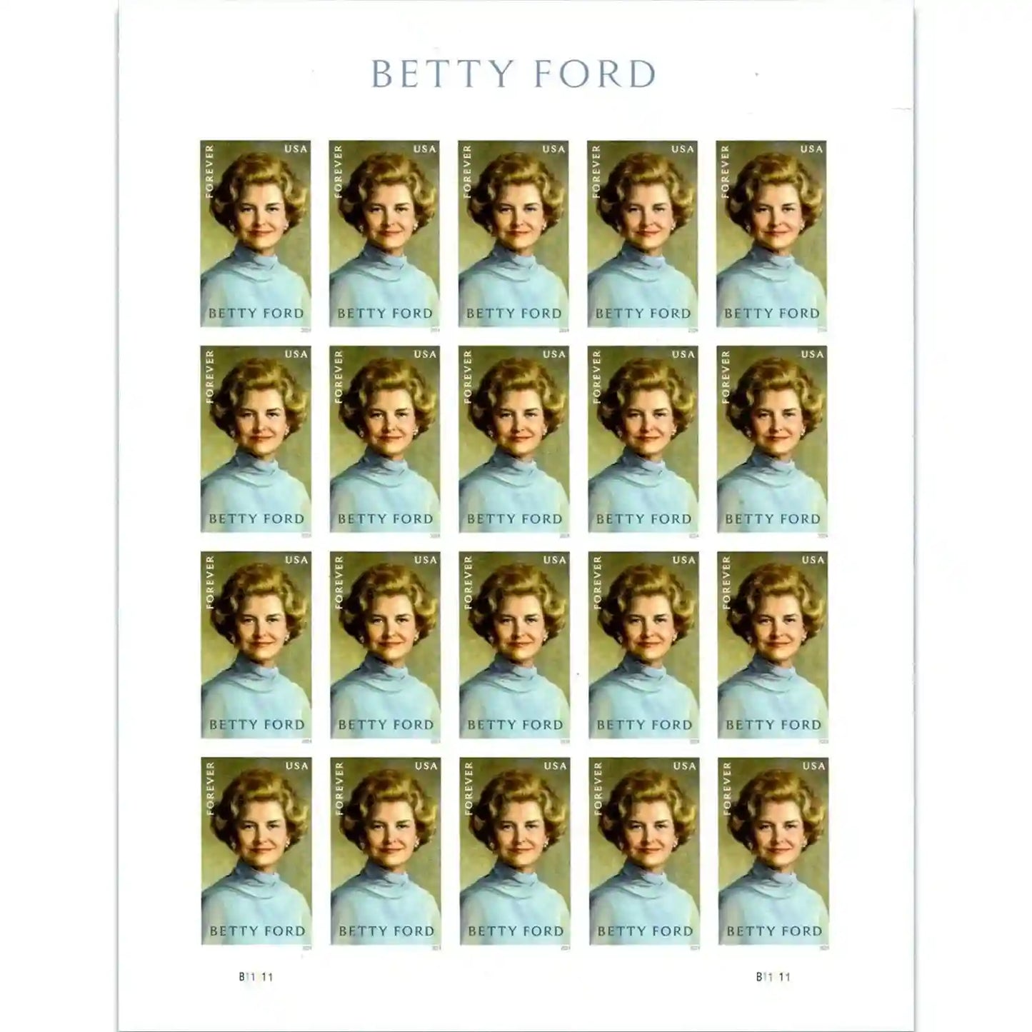 2024 U.S Forever Stamps - Betty Ford Sheets of 20