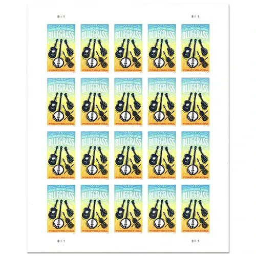 2024 US Bluegrass Guitar Forever Stamps Sheets of 20