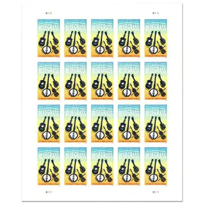 2024 US Bluegrass Guitar Forever Stamps Sheets of 20