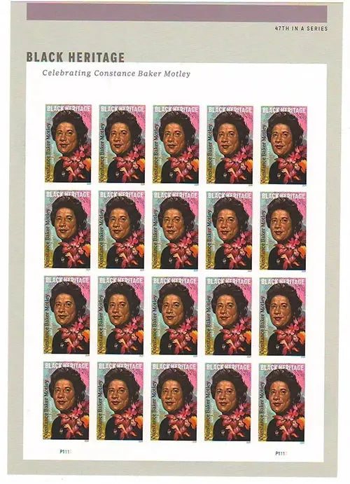 2024  us  constance  baker  motley  stamp Sheets of 20
