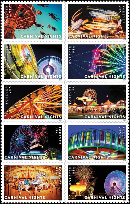 2024  us  carnival  nights  forever  stamps Sheets of 20