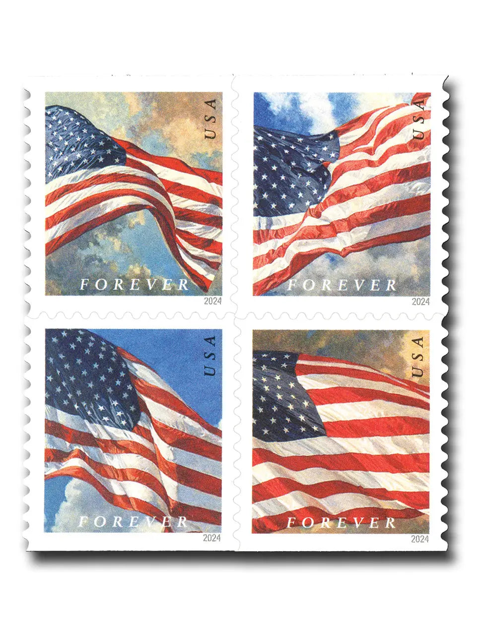2024 us flags forever first class postage stamps Sheets of 20