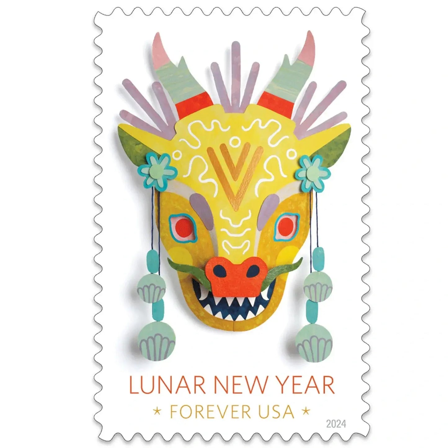 2024  us  lunar  new  year  dragon  stamps Sheets of 20