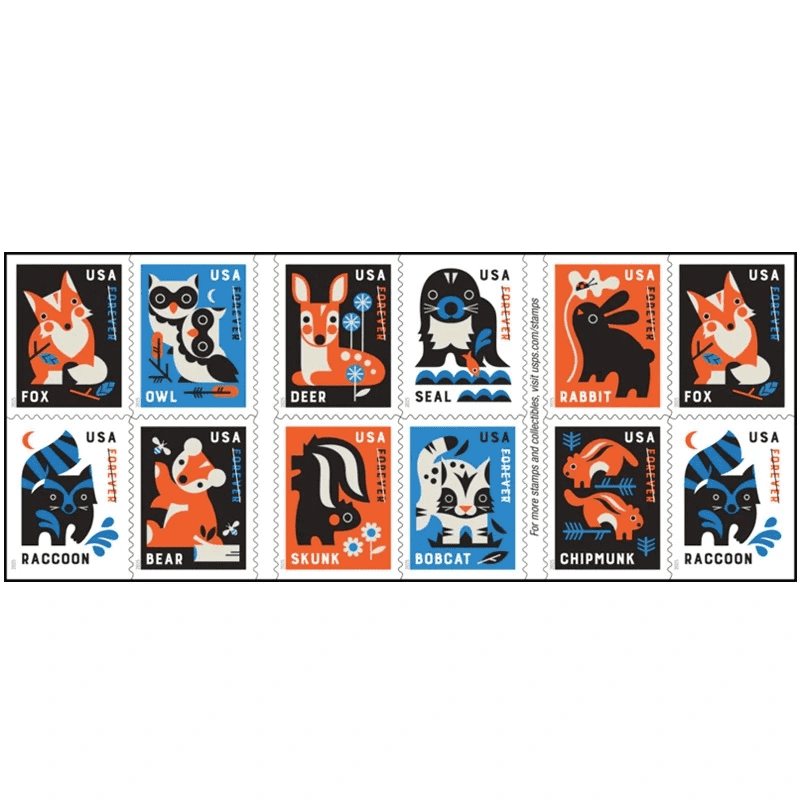 2025 Baby Wild Animals Stamps Sheets of 20