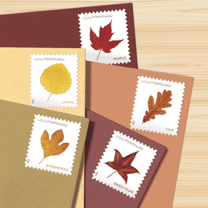 2025 Vibrant Leaves Postcard Stamps Sheets of 20