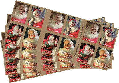 2018 US Sparkling Holidays Santa Forever Stamp Sheets of 20