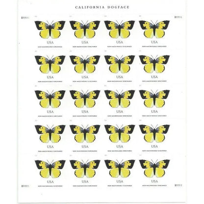 US 2019 California Dogface Butterfly Stamp Sheets of 20