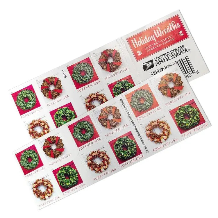 2019 US Holiday Wreaths Forever Stamp Sheets of 20