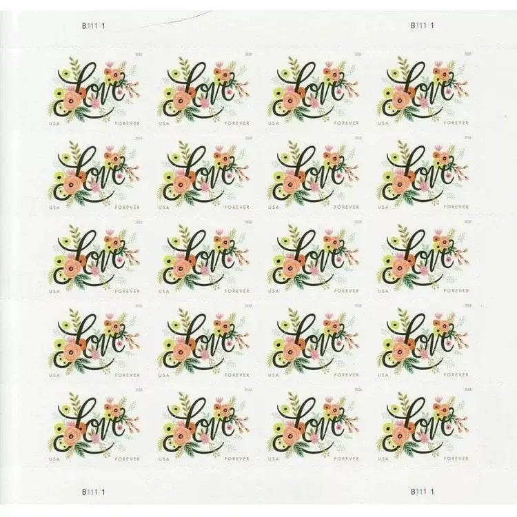 2018 Love Flourishes Forever US Stamps Sheets of 20