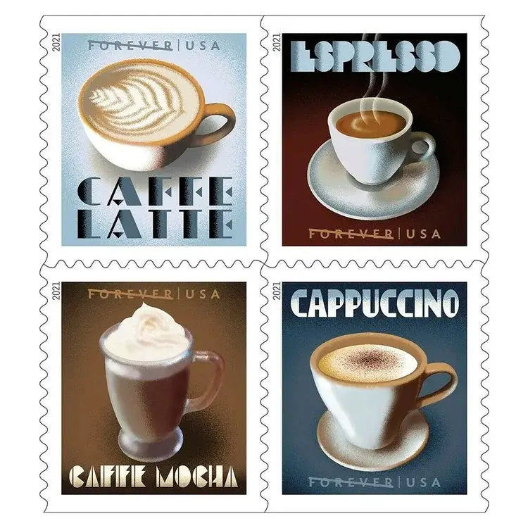 2021 Espresso Drinks Forever Coffee US Stamps Sheets of 20