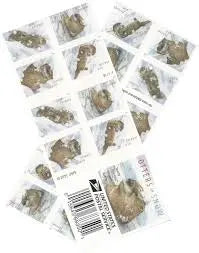 2021  Otters in Snow Forever Postage US Stamps Sheets of 20
