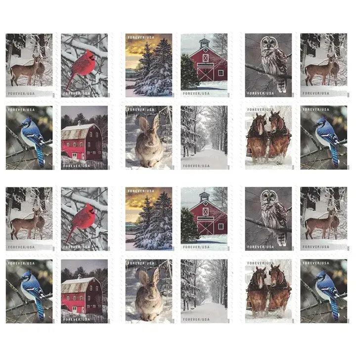 2020 Winter Scenes First Class Forever Postage US Stamps Sheets of 20